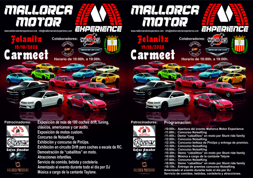 ¡19/10/2025 en Felanitx: Diversión, Motores y PinUps para Toda la Familia!